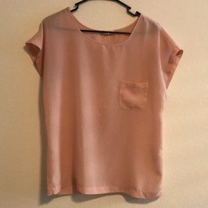 FOREVER21 Pink Loose Shirt (See Thru Material)